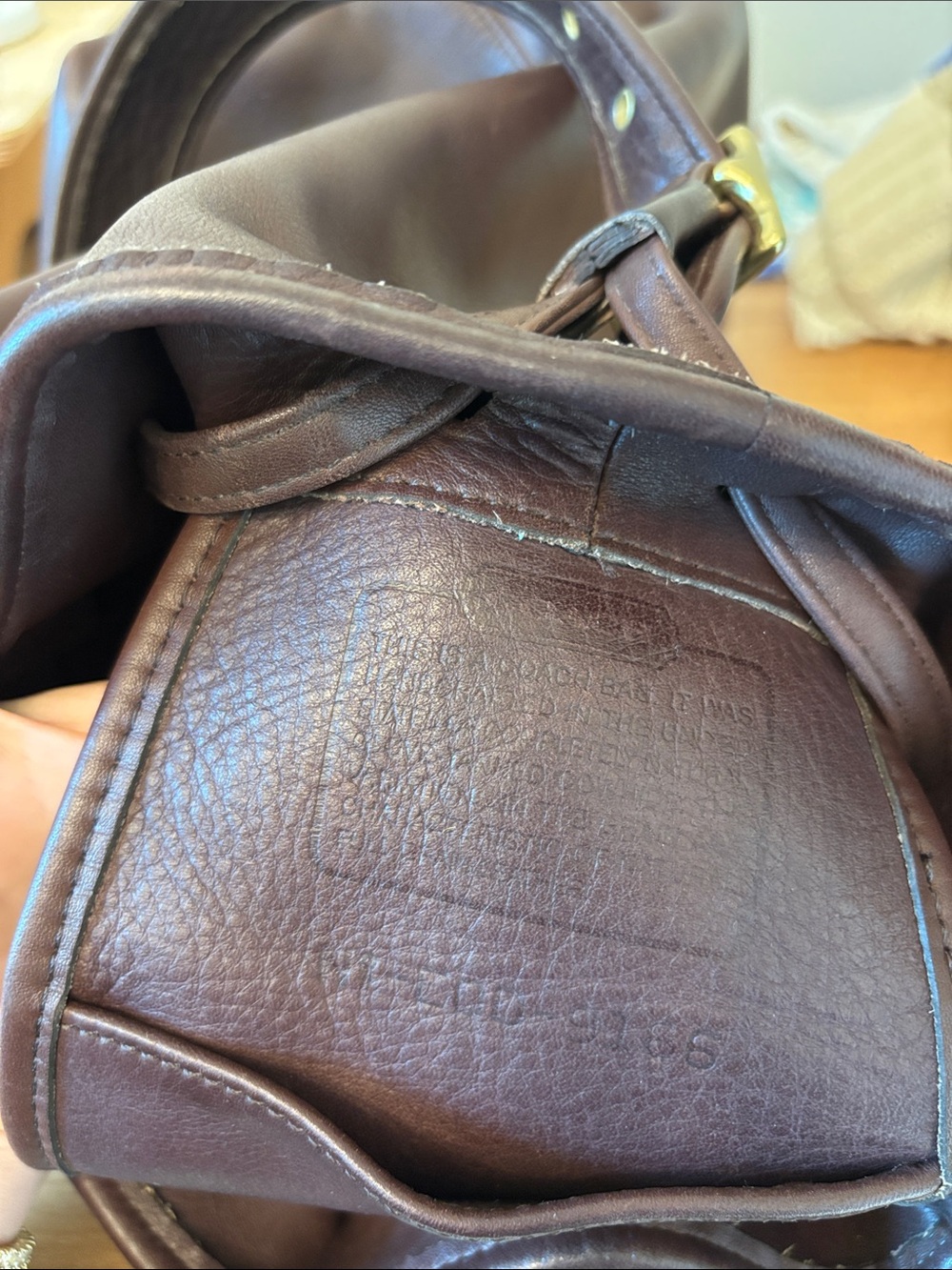COACH VINTAGE SONOMA LEATHER MAHOGANY BROWN DRAWSTRING SHOULDER BAG PURSE 90S - Picture 8 of 8